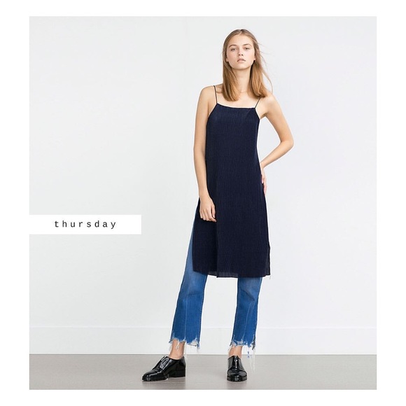 Zara Tops - NWT Zara Sleeveless Tunic Top Navy
